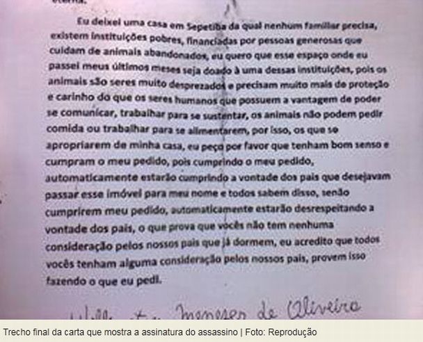 Foto Imagem original da carta deixada pelo atirado do realengo em 07/04/2011