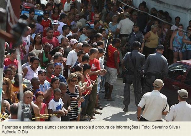 Imagens fotos das pessoas no atentado ao colegio do rio de janeiro